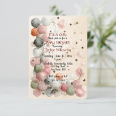 It's A Girl Baby Shower Invitation Einladung (Stehend Vorderseite)