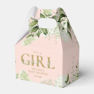 It's A Girl Botanische Roségold-Babyparty Geschenkschachtel