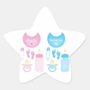 its a girl boy Stern-Aufkleber