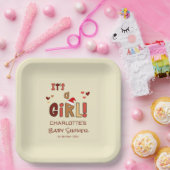 It's a Girl! Christmas Santa Hat Baby Shower Pappteller (Party)