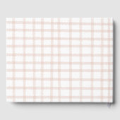 It's a Girl! Cute Brown Gingham Baby Shower Gästebuch (Rückseite)