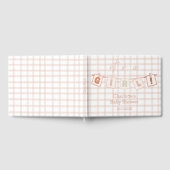 It's a Girl! Cute Brown Gingham Baby Shower Gästebuch (Voll)