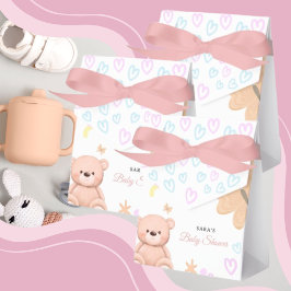 It's a Girl Cute Teddy Bear Baby Shower Cartoon Geschenkschachtel