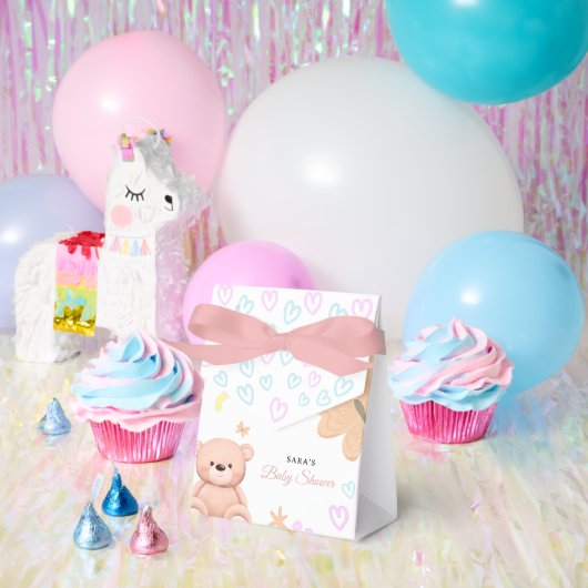 It's a Girl Cute Teddy Bear Baby Shower Cartoon  Geschenkschachtel (Party)