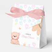 It's a Girl Cute Teddy Bear Baby Shower Cartoon Geschenkschachtel (Vorderseite)
