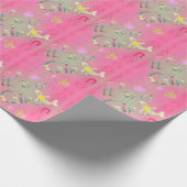 "It's a Girl" Handgezeichneter Illustration Schrif Geschenkpapier (Ecke)