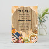 It's a girl japanese anime baby shower Einladung (Stehend Vorderseite)