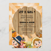 It's a girl japanese anime baby shower Einladung (Vorne/Hinten)