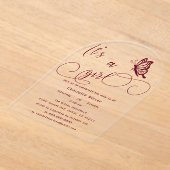 It's A Girl Modern Minimal Butterfly Baby Shower Acryleinladungen (Ablage )