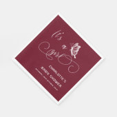 It's A Girl Modern Minimal Butterfly Baby Shower Serviette (Ecke)