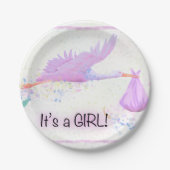 its a girl pappteller (Vorderseite)