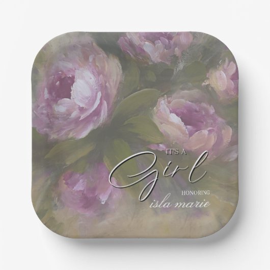 It's A Girl Pappteller (Vorderseite)