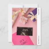 It's a Girl Photo Baby Announcement Card (Vorderseite)
