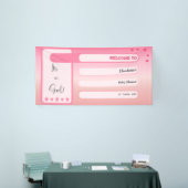 It's A Girl! Pink Gradient Cute Baby Shower Banner (Messeveranstaltung)