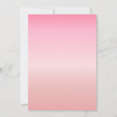 It's A Girl! Pink Gradient Cute Baby Shower Einladung (Rückseite)