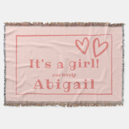 It's a Girl, Pink, New family member Decke