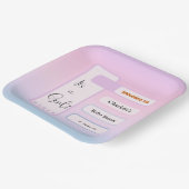 It's A Girl! Purple Gradient Cute Baby Shower Pappteller (Gewinkelt)