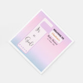 It's A Girl! Purple Gradient Cute Baby Shower Serviette (Ecke)