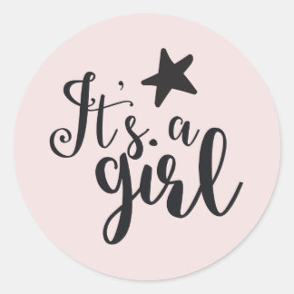 It's a girl runder aufkleber