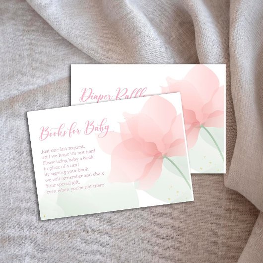 It's a Girl Soft Blush Pink Flowers Books for Baby Begleitkarte