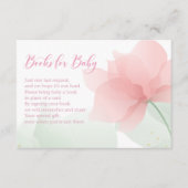 It's a Girl Soft Blush Pink Flowers Books for Baby Begleitkarte (Vorderseite)