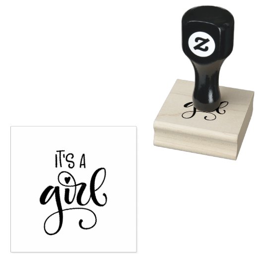 Its a girl stamp gummistempel (Stempel)