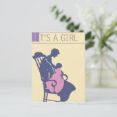 <It's a Girl>von Steve Collier Ankündigungspostkarte (Stehend Vorderseite)