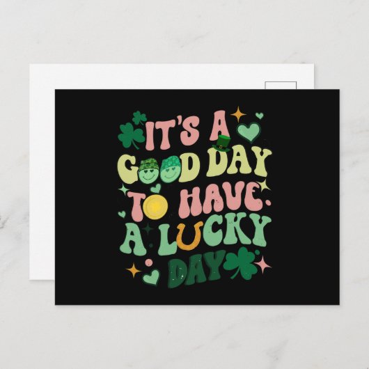 its_a_good_day_to_have_a_luck_day postkarte (Vorne/Hinten)