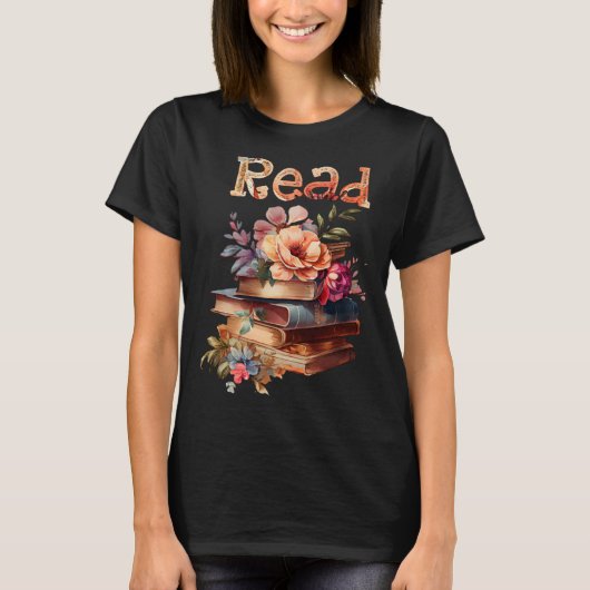 It's a Good Day to Read a Book Book Floral Books T-Shirt (Vorderseite)