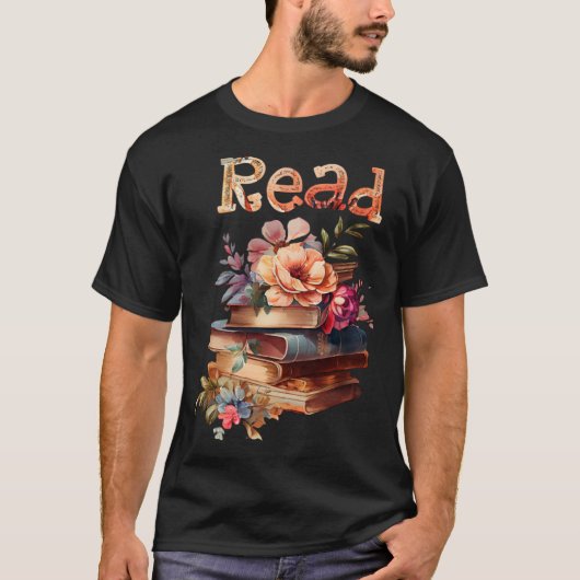 It's a Good Day to Read a Book  Book  Floral Books T-Shirt (Vorderseite)