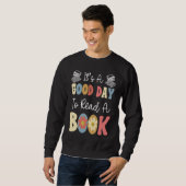 It's A Good Day To Read A Book Retro Groovy Librar Sweatshirt (Vorne ganz)