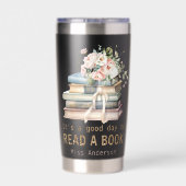 It's a Good Day to Read a Book Teacher Reading Thermobecher (Rückseite)