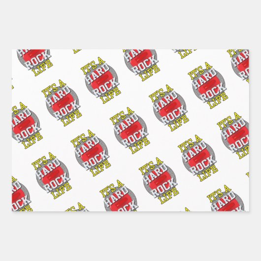 'It's a Hard Rock Life' - Style A Geschenkpapier Set (Vorderseite)