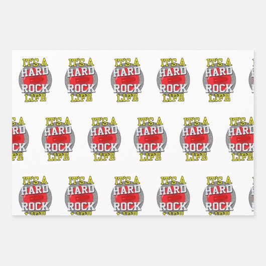'It's a Hard Rock Life' - Style B Geschenkpapier Set (Vorderseite 2)