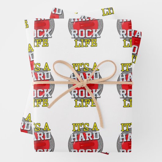 'It's a Hard Rock Life' - Style B Geschenkpapier Set (Beispiel)