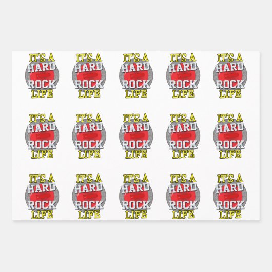 'It's a Hard Rock Life' - Style B Geschenkpapier Set (Vorderseite)