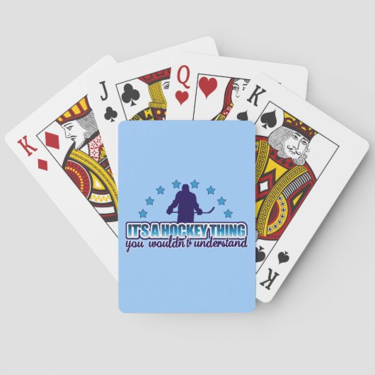 It's A Hockey Thing Playing Cards Spielkarten (Rückseite)