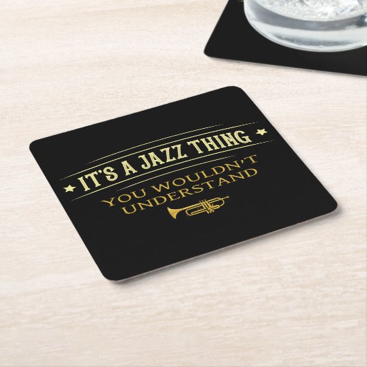 Its A Jazz Thing You Wouldnt Understand Funny Rechteckiger Pappuntersetzer (angewinkelt)