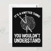 It's A Knitter Thing - You Wouldn't Understand Postkarte (Vorne/Hinten)