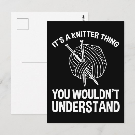It's A Knitter Thing - You Wouldn't Understand Postkarte (Vorne/Hinten)