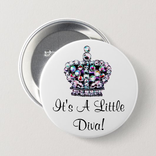 It's A Little Diva! Button (Vorne & Hinten)