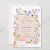 It's A Magical Day Wildflower Birthday Invitation Einladung (Vorderseite)