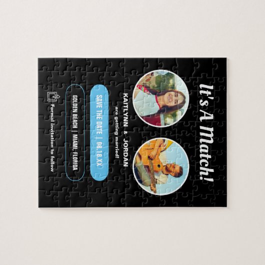 It's A Match | Photo Save the Date Puzzle (Horizontal)