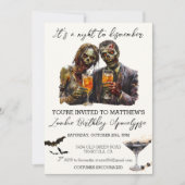 It's A Night To Dismember Halloween Zombie  Einladung (Vorderseite)