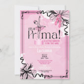 It's A Prima Ballet Baby Shower Invitation Einladung (Vorderseite)
