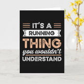 It's a Running Thing Funny Runner Gift Karte (Gelbe Blume)