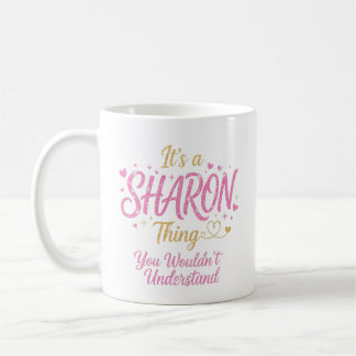 It's A Sharon Thing Pink Gold Women Gift Kaffeetasse