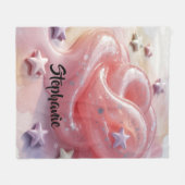 It's a Slime Birthday Party For Girl’s Gift Fleecedecke (Vorderseite (Horizontal))