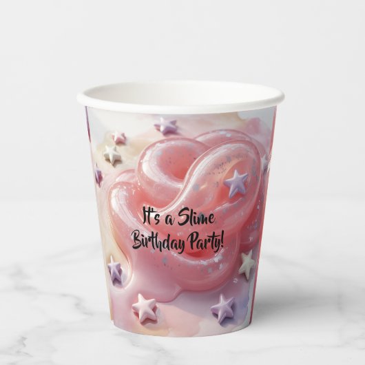 It's a Slime Birthday Party For Girl’s Pappbecher (Vorderseite)