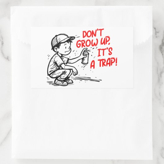 It's a trap rechteckiger aufkleber (Tasche)